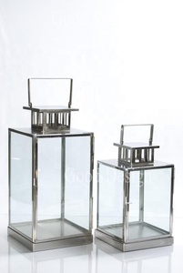 Decoración 2024, candelabro de metal de cristal de hierro, lámpara de viento, linterna de ventana para Ramadán, decoración del hogar, linterna dorada para exteriores - Product Image 2
