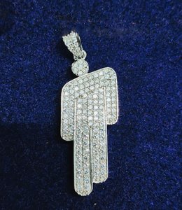 Pendentif Classique en Argent Sterling 925 avec Diamant Moissanite VVS, Style Hip Hop Luxe Personnalisé - Product Image 4