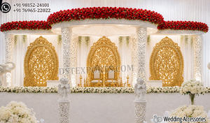 Dernier modèle de Mandap en fibre Maharani pour mariages hindous, aménagement de Mandap de mariage sur le thème Grand Royal Rajwada, Mandapam extérieur blanc le plus élégant - Product Image 2