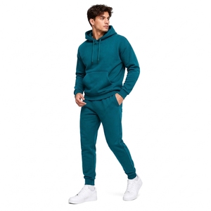 Ensemble survêtement homme en coton (hoodie et pantalon de jogging) – Fournisseur d'usine de vêtements personnalisés en gros - Product Image 1