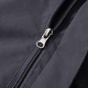 <b>Men</b> Hooded Waterproof Puffer <b>Jacket</b> Color Blocking Sporty Style With Zipper Closure And Yellow Sleeve Logo Winter Wear - Product Image 3