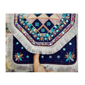 Tela de bolso de embrague de sobre de fiesta con cuentas indias con forro de algodón Ele y elegante - Product Image 6