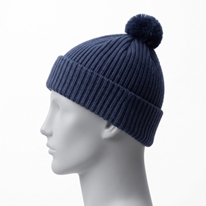 Gorro de Punto Azul con Pompones, Gorro de Invierno para Clima Frío, Venta al por Mayor, Logotipo Personalizado, Alta Calidad, OEM, ODM, MOQ Bajo, Unisex - Product Image 2
