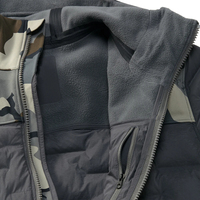 Blouson de chasse matelassé en toile tendance, personnalisé pour chasseur de canards avec logo frontal, idéal pour l'hiver
