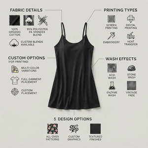 Robe de détente pour femmes grandes tailles, noire, sans manches, ample, en satin 100% soie, brodée, col en V, couleur unie, printemps, décontractée, thermique - Product Image 5