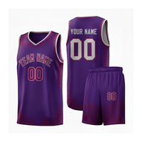 Uniforme de Baloncesto Personalizado Sublimado, Conjunto de Camiseta y Pantalones Cortos Azules, Malla Transpirable de Secado Rápido, Sin Mangas, para Hombre
