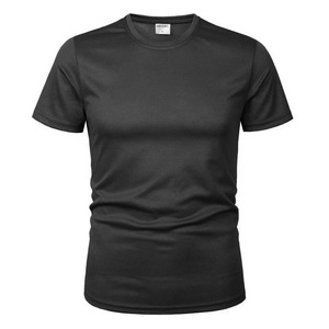 Men's Regular Fit Quick Dry Anti-Wrinkle Breathable Short Sleeve O-Neck Solid Color T-<b>Shirt</b> <b>100</b>% <b>Polyester</b> Knitted Casual Wear - Product Image 3