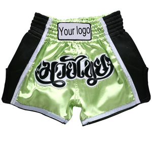 Customized Digital Print MMA <b>Thai</b> <b>Shorts</b> with Front Custom Logo 100% Polyester 220g Stretch Breathable Quick Dry Loose Fit Women - Product Image 1
