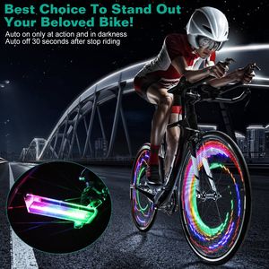 2Pcs 32LEDs Bicycle <b>Light</b> Patterns Cycling <b>Rainbow</b> Wheel Tire Flash Lamps - Product Image 5