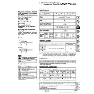 Pièces pneumatiques CDM2KWB32-50Z de cylindre d'air pneumatique SMC - Product Image 3