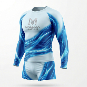 Uniforme de Práctica de Porristas para Adultos, Conjunto de Top Deportivo de Manga Larga y Pantalones Cortos de Poliéster Estampado, Ropa Profesional para Porristas - Product Image 5