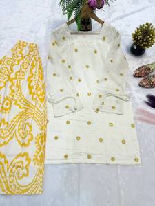 New Designer Premium Cotton <b>Top</b> With Farshi Pant Festival Special Collection For Women Special - Product Image 4