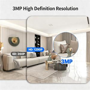 Wireless Smart Home <b>Camera</b> 3MP Wi-Fi Indoor Security <b>Camera</b> with 360° Rotation Color <b>Night</b> <b>Vision</b> Motion Tracking Alerts - Product Image 3