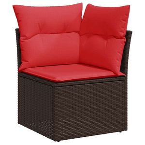 Juego de sofás de jardín de ratán sintético marrón de 7 piezas con cojines, muebles de patio - Product Image 5