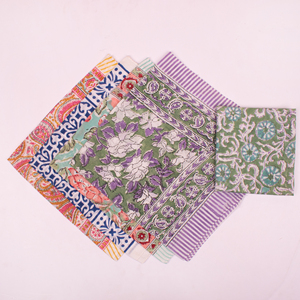 Artisan Block Print Scarf Boho Chic Head Wrap Soft Cotton Mulmul Bandana Printed Woven Casual <b>Accessory</b> for Adults - Product Image 3