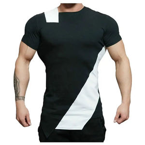 Camiseta Deportiva Ajustada de Algodón Elástico para Hombre, Venta al Por Mayor, Proveedor de Camisetas de Gimnasio - Product Image 4