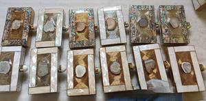 Pochettes de mariée en laiton et nacre, exclusives, faites à la main, élégantes et de créateur |   Craftstages International Fermeture magnétique synthétique pour soirée - Product Image 6