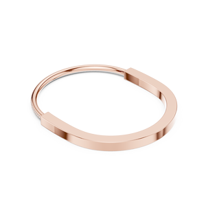 18K Rose Gold Lab Grown Diamond Luxury Rose Gold CZ Diamond Open Cuff Bracelet for <b>Men</b> Women Stainless Steel Minimalist <b>Bangle</b> - Product Image 2