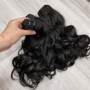 Cabello Camboyano Natural Liso y Ondulado, Extensiones de Cabello Humano Natural Doble Trama, Extensiones de Cabello Vietnamita, Precio al por Mayor - Product Image 2