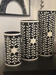 New Modern Stylish Design <b>Side</b> <b>Table</b> Decorative Flower Vase High Standard Quality Green White Bone Inlay Pot Good Price - Product Image 5