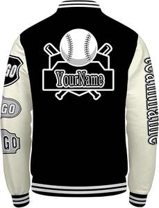 Veste d'hiver confortable pour homme, style Letterman, col montant, logo sur le devant, coupe-vent, haute qualité, écologique, à prix raisonnable - Product Image 2