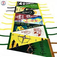 Drapeaux triangulaires en polyester personnalisés en gros avec impression numérique pour les fêtes, les devantures de magasins, les événements sportifs et les promotions
