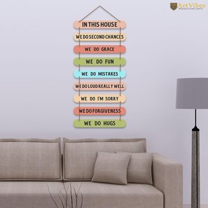 Décoration murale rustique moderne en MDF avec citations sur le thème de la maison, idéale pour le salon, le bureau, le couloir ou comme cadeau - Product Image 3