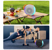 Enceinte portable Y06 Mini avec lumière RGB, étanche, stéréo, basses puissantes, radio FM, TF, USB, horloge, enceinte audio sans fil pour extérieur