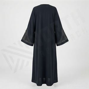 2025 OEM Kimono Abaya pour femmes musulmanes, en tissu polyester épais, doux et très extensible, col en V, manches longues, pour fêtes, Ramadan, mariages - Product Image 2