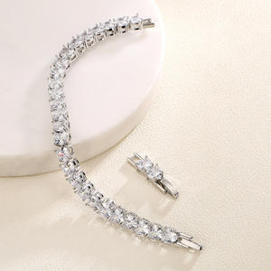 Bracelet tennis en moissanite plaqué argent, taille cœur, certifié VVS1 GRA, style hip-hop, cadeau de luxe tendance - Product Image 5
