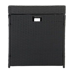 Pratica e Semplice Scatola Portaoggetti da Esterno in Rattan Nera con Quattro Scomparti - Product Image 5
