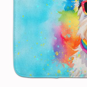 Alfombra de baño de espuma viscoelástica Westie Hippie Dawg, alfombra de cocina antifatiga lavable a máquina, cojín cómodo para uso en baño o cocina - Product Image 4