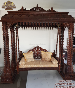 ดิไซเนอร์ทันสมัยแกะสลักด้วยมือไม้สักจูลาสวิงพื้นที่นั่งเล่นในร่มตกแต่งงานแต่งงานงานฝีมือจากศิลปิน USA - Product Image 6