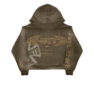 Sudadera con capucha gruesa con cremallera y gráfico personalizado TAHAD Streetwear 2026 para hombre, de algodón de alta calidad, lavado ácido, con pedrería, unisex - Product Image 3
