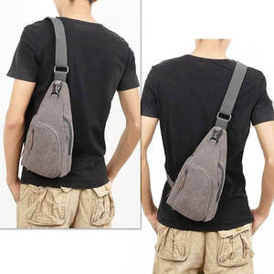 Sacs à bandoulière classiques de luxe pour hommes, vente chaude, personnalisables en usine avec logo OEM, sacoche de poitrine de bonne qualité avec fermeture à glissière - Product Image 2