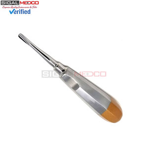 Dental Luxating Elevator Straight 5mm Gold Handle German Stainless Steel Manual Tool for Tooth Extraction Dental Instruments - Product Image 4