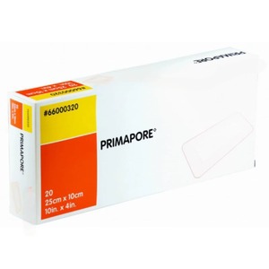 Apósito Adhesivo Estéril para Heridas 25cm x 10cm, Compresa Quirúrgica Absorbente con Tela No Tejida, Paquete de 20 Unidades - Product Image 1