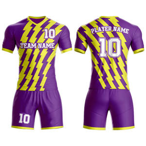 Uniformes de Fútbol Personalizados Unisex para Entrenamiento, Conjunto de Uniforme de Fútbol de Secado Rápido, Venta al Por Mayor, 100% Poliéster Transpirable Antibacterial - Product Image 4