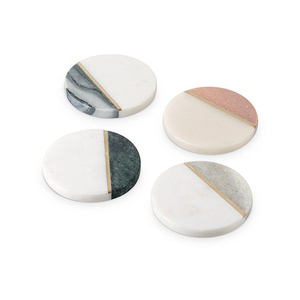 Luxurious Handcrafted Round Brass <b>Coasters</b> Set Premium Gold Hammered Finish Metal <b>Drink</b> <b>Coasters</b> With Velvet Base For Coffee Tea - Product Image 2