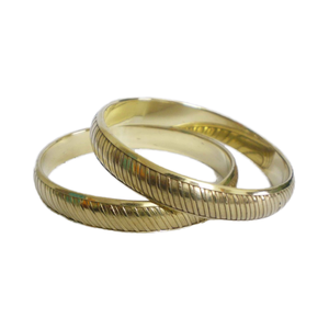 Trendy High Quality Handcrafted Vertical Line Copper <b>Bangle</b> For Women Elegant <b>Gold</b> Plated Indian Bridal Jewelry Ethnic Fashion - Product Image 1