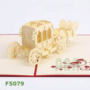 ANN HANDICRAFT Handmade Custom 3D Pop Wedding Valentine's Day Friendship Thank You Greeting Cards Die Cutting Printing Carriage - Product Image 2
