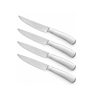 Juego de 4 cuchillos para carne con hojas dentadas y mangos ergonómicos, cuchillas afiladas para carne, filetes, mesa de comedor, cocina, restaurante - Product Image 3