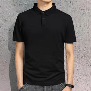 Polo pour homme de haute qualité en tissu tricoté solide en spandex et polyester, 220 GSM, respirant, à manches courtes, style vintage, OEM, décontracté, pour affaires - Product Image 4