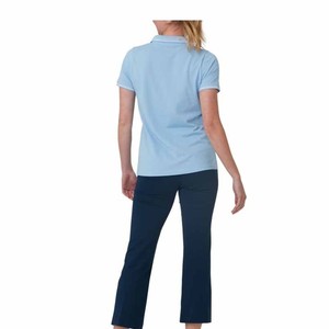 Polo de Manga Corta para Mujer, Color Azul Claro, Tejido Piqué de Algodón, Corte Regular, Modelo 2026, ODM OEM - Product Image 6