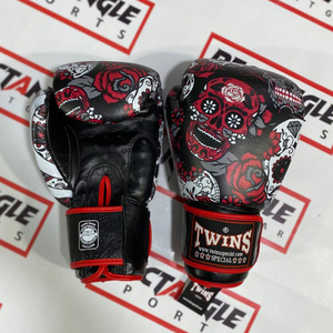 นวมชกมวยรุ่นล่าสุด Twins ลายพิมพ์เต็มตัว สำหรับมวยไทยมืออาชีพ หนังวัวแท้ อุปกรณ์ฝึกซ้อมคิกบ็อกซิ่ง - Product Image 6