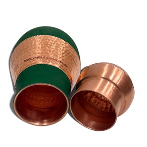 โถทองแดงสีเขียวแบบตอกลายจาก Indian exports international (ทองแดงบริสุทธิ์รับรองมาตรฐาน) - Product Image 3