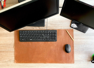 Tapis de souris en cuir de qualité supérieure, tapis de bureau antidérapant, léger, portable, décontracté, avec fermeture éclair, pour le bureau, le jeu, surface lisse, durable - Product Image 5