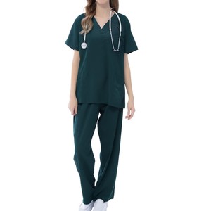 Conjunto de Uniforme Médico para Mujer, Color Verde Azulado, Cuello en V, con Bolsillos, Uniformes de Hospital, Uniformes de Enfermería, Uniformes de Doctora, OEM - Product Image 2