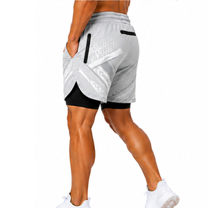 Shorts de bain pour hommes personnalisables, écologiques, imperméables, avec poche zippée, séchage rapide, pour l'été, taille élastique, légers, vente en gros - Product Image 4