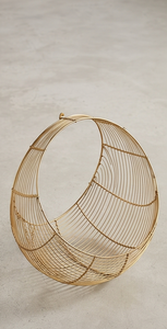 Gold Metal Wire Fruit Storage <b>Basket</b> Round Open Bowl Modern Kitchen Countertop <b>Vegetable</b> Organizer <b>Stand</b> - Product Image 4